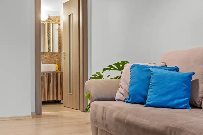 Apartament luminos cu accente albastre, București, fotografia 9