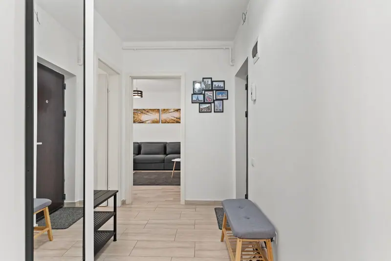 Apartament cu terasă și bucătărie neagră, București, fotografia 14