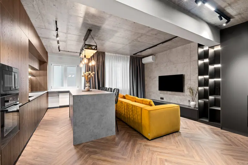 Apartament cu design industrial, Mihai Bravu, București, fotografia 1